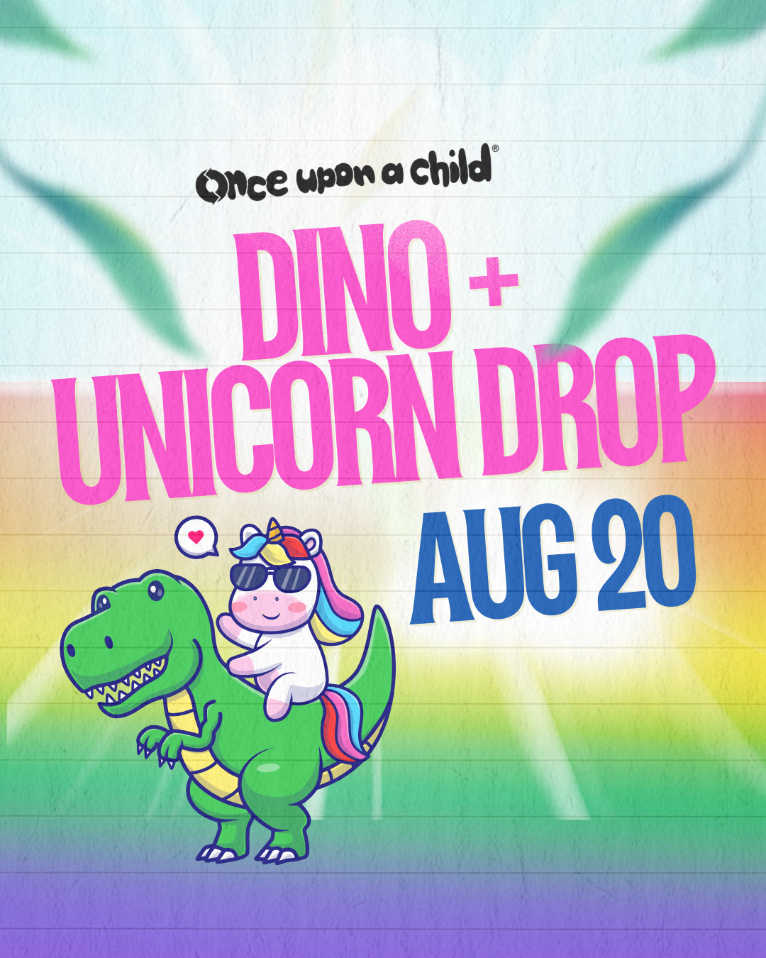 dino and unicorn drop
